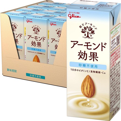 グリコ アーモンド効果 砂糖不使用 1ケース 200ml x 12本