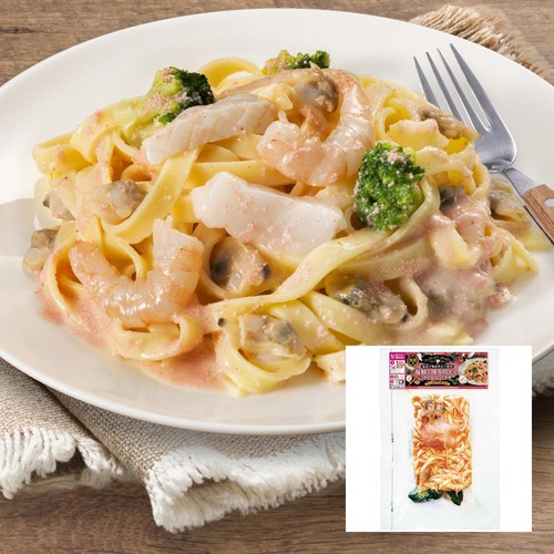 柳川冷凍食品 海鮮と博多明太子のクリームパスタ【冷凍】 280g
