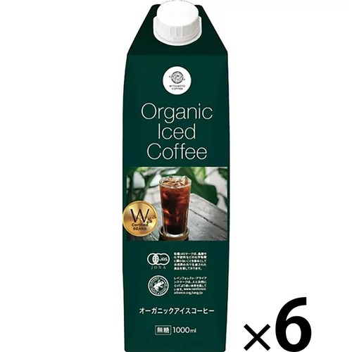三本珈琲 オーガニックアイスコーヒー 1ケース 1000ml x 6本