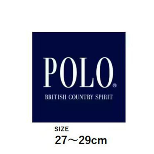 グンゼ POLO 紳士リブクルーソックス 27-29cm ネービー