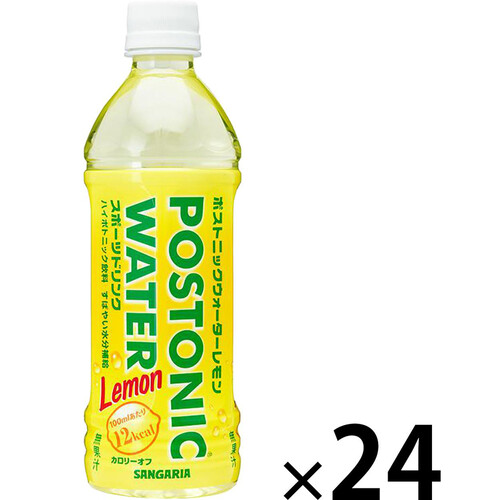 サンガリア ポストニックウォーターレモン 1ケース 500ml x 24本