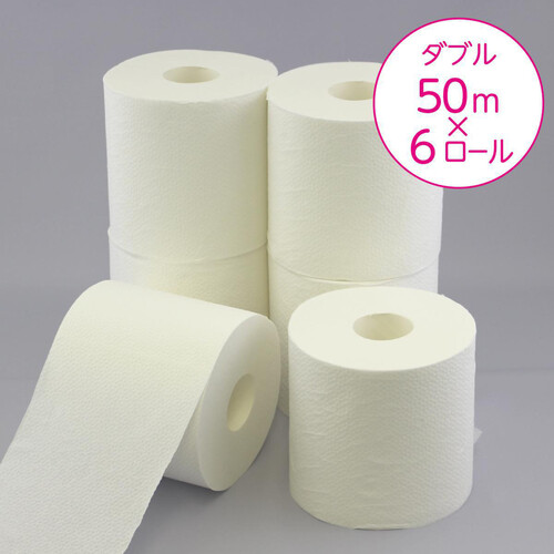 日本製紙クレシア スコッティフラワー 2倍長持ち トイレットロール ダブル 50m x 6ロール