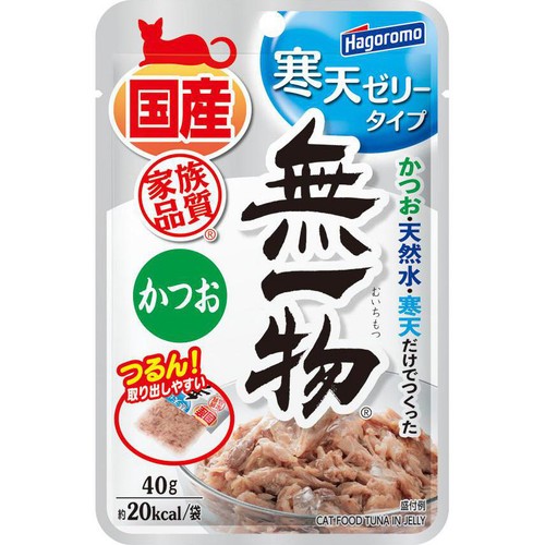 【ペット用】 はごろもフーズ 無一物 寒天ゼリータイプ かつお 40g