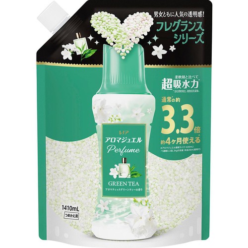 P&G レノアアロマジュエル グリーンティーの香り つめかえ用 超特大サイズ 香り付けビーズ 1410mL