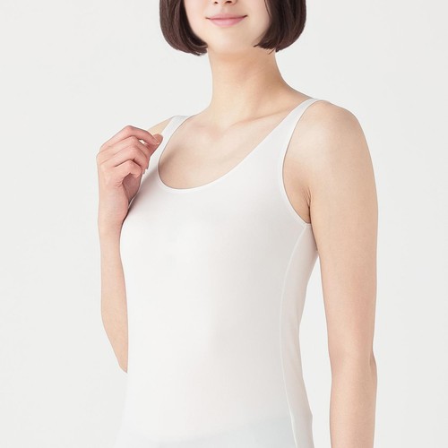 PEACE FIT(ピースフィット) SillkyFACT シームレスタンクトップ 婦人 オフホワイト L トップバリュ