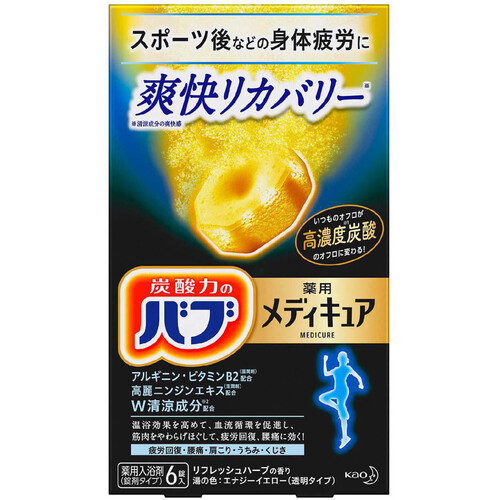 花王 バブ 薬用メディキュア 爽快リカバリー 70g x 6錠