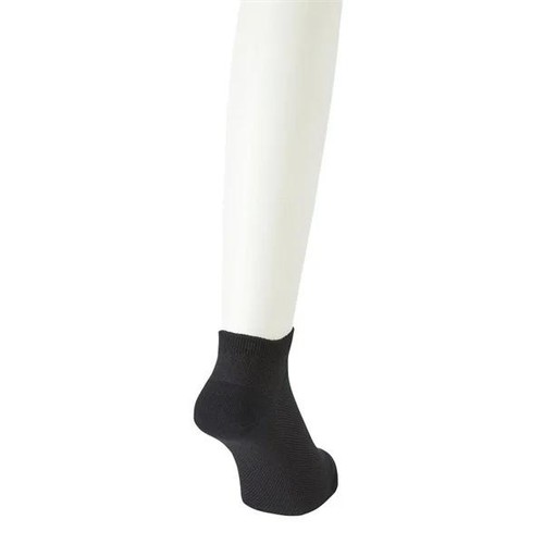 PEACE FIT(ピースフィット)COOL 鹿の子無地スニーカー丈ソックス 2足組 クロ 25ー27cm トップバリュ