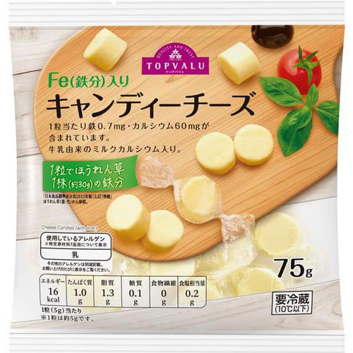 鉄分入りキャンディーチーズ 75g トップバリュ