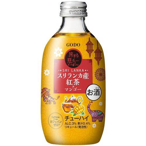 3%】 合同酒精 旅する瓶チュー スリランカ産紅茶 x マンゴー 300ml