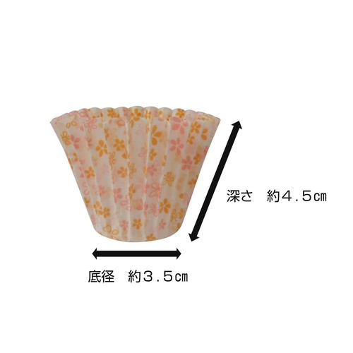 ヒロカ産業  抗菌小花おかずカップ さらに深形6号 34枚入り