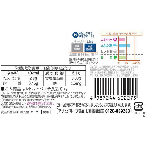 和光堂 具たっぷりグーグーキッチン きのこの和風ハンバーグ(豆腐入り) 9か月頃から 80g