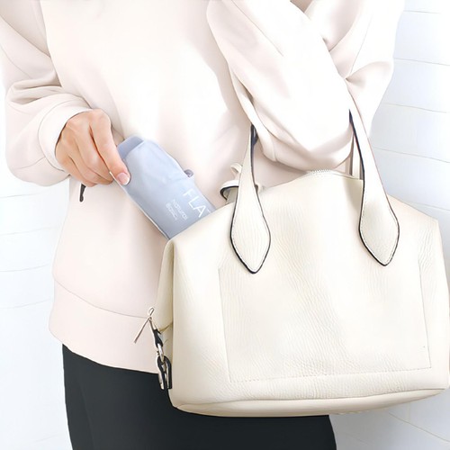 NATURAL BASIC 男女兼用 無地フラット折りたたみ傘 50cm ベージュ