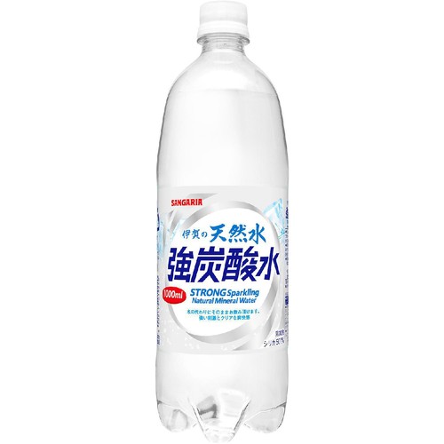 サンガリア 伊賀の天然水 強炭酸水 1000ml