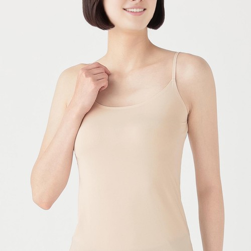 PEACE FIT(ピースフィット) SillkyFACT シームレスキャミソール 婦人 ベージュ S トップバリュ