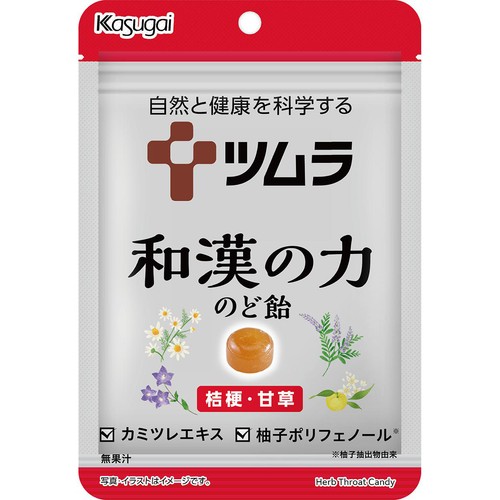 春日井製菓 ツムラ 和漢の力のど飴 桔梗・甘草 74g