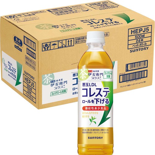 サントリー 伊右衛門プラス コレステロール対策 1ケース 500ml x 24本