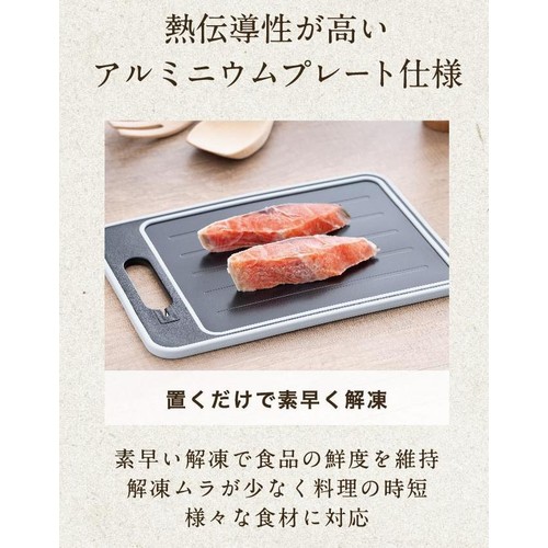 解凍プレート付き 多機能まな板 Mサイズ 31 x 21 x 1cm Green Beans