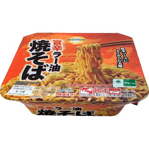 旨辛ラー油焼そば 107g トップバリュベストプライス