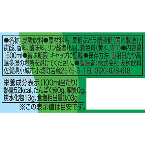 友桝飲料 メロンソーダ 500ml Green Beans | グリーンビーンズ by AEON