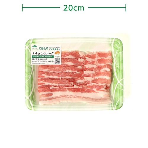 宮城県産 ナチュラルポークばらうす切り 90g-170g 【冷蔵】トップバリュグリーンアイナチュラル