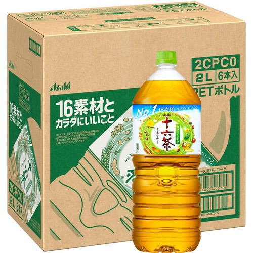 アサヒ飲料 十六茶 1ケース 2000ml x 6本