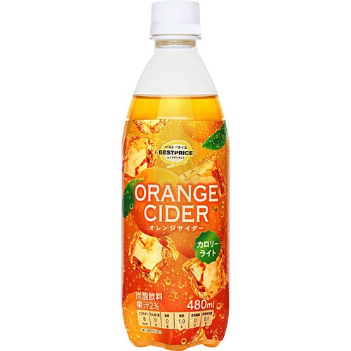 オレンジサイダー カロリーライト 1ケース 480ml x 24本 トップバリュベストプライス
