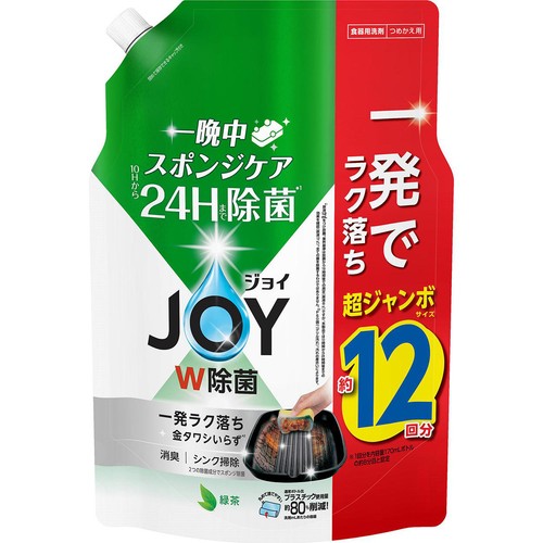 P&G ジョイ W除菌 食器用洗剤 緑茶の香り つめかえ用 超ジャンボ 1550mL