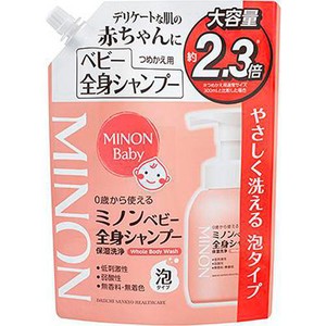 【新品未使用】【お得サイズ】ミンズクリーンズ(シャンプー)　３Ｌ 第一三共ヘルスケア ミノン ベビー全身シャンプー 泡タイプ つめかえ用