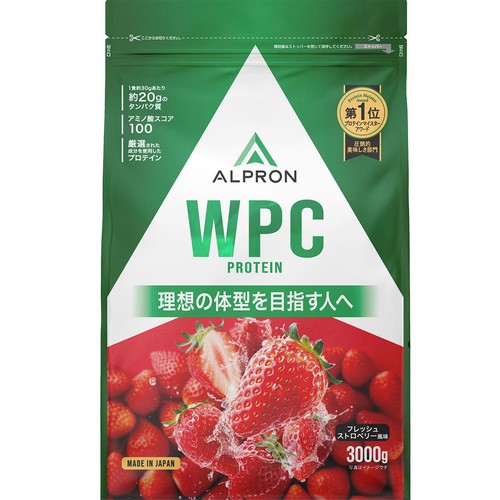 アルプロン WPCプロテイン フレッシュストロベリー風味 3kg Green