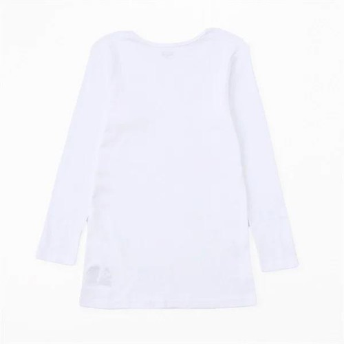 PEACE FIT(ピースフィット) WARM オーガニックコットン 9分袖丸首シャツ 女の子 ライトパープル 160cm トップバリュ