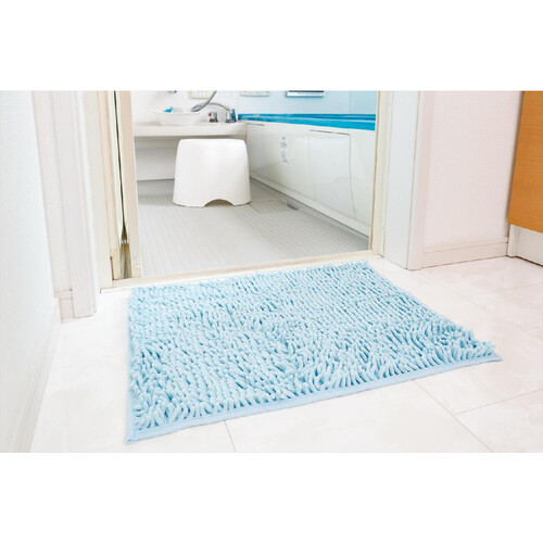 山崎産業 バスマット ソフワ 45 x 60cm ブルー Green Beans | グリーン