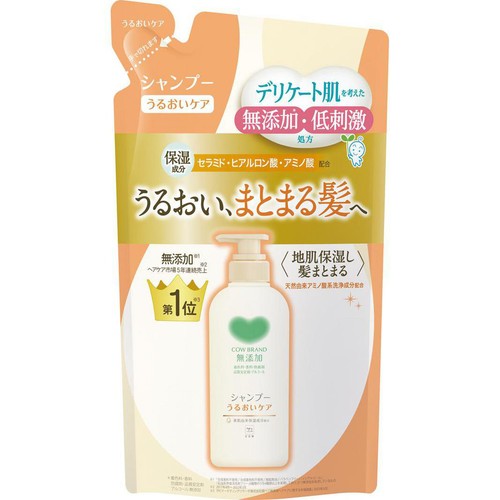 牛乳石鹸 カウブランド無添加 シャンプーうるおいケア つめかえ用 360mL