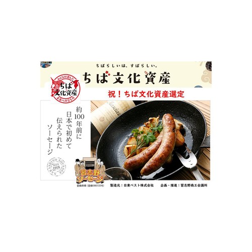 日東ベスト 習志野 ソーセージ【冷凍】 100g x 1個