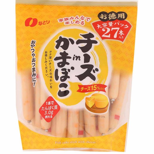 なとり チーズinかまぼこ チーズ15%入り 27本入 Green Beans