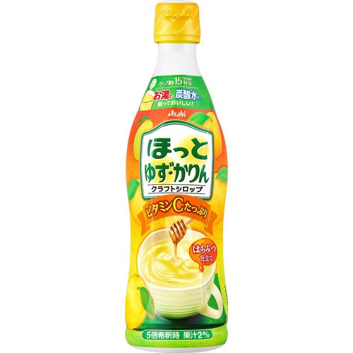 アサヒ飲料 ほっとゆず・かりん(希釈用) 470ml