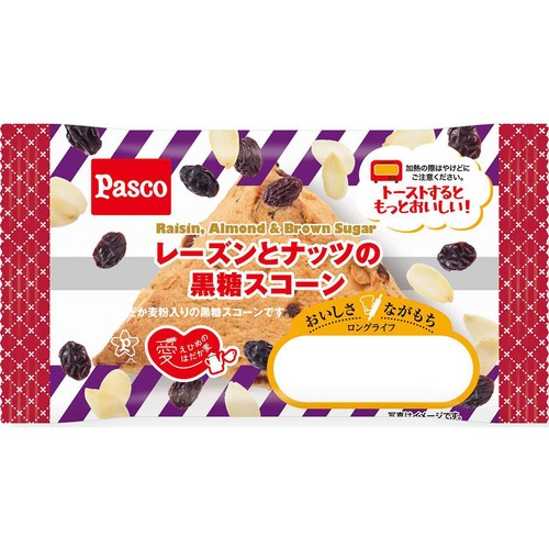 パスコ レーズンとナッツの黒糖スコーン 1個入