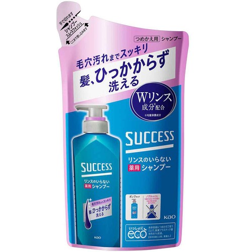 花王 サクセス リンスのいらない薬用シャンプー スムースウォッシュ つめかえ用 320ml