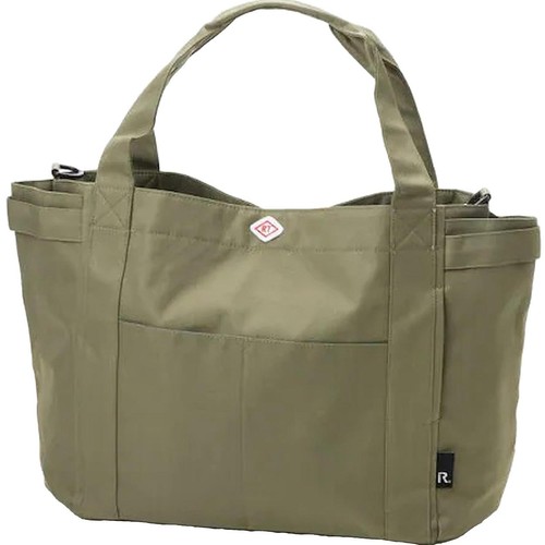 ホッツィートッツィー　グリーンバック ルートート SN.ミディアムポケッツ-D トートバッグ カーキ Green Beans