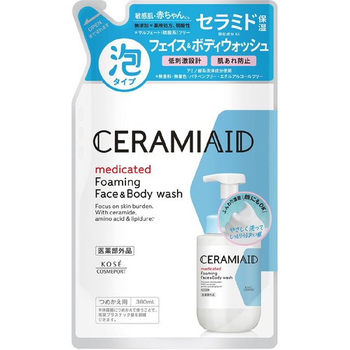 コーセーコスメポート セラミエイド薬用フェイス&ボディウォッシュつめかえ 380mL