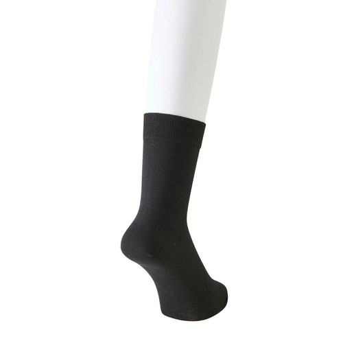 ビジネスソックス ハーフ丈 平無地 3足組 クロ 27-29cm トップバリュ