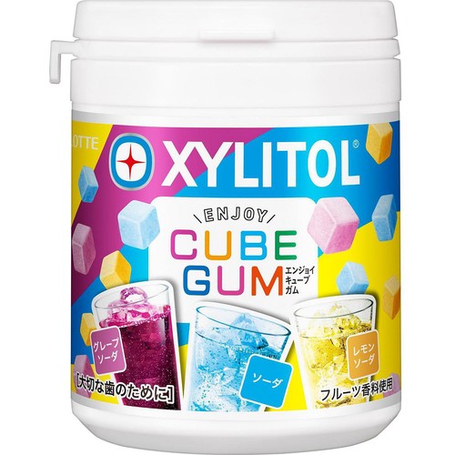ロッテ キシリトールガム ENJOY CUBEアソートボトル 114g Green Beans