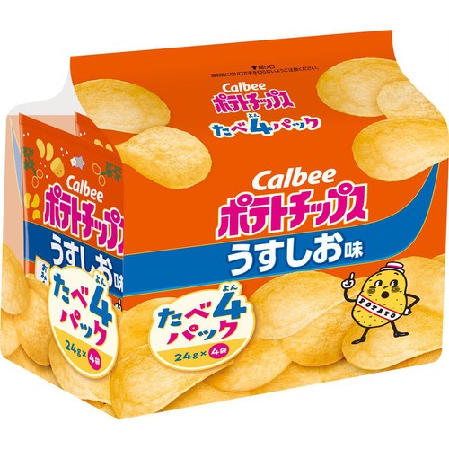 カルビー ポテトチップス うすしお味 たべよんパック 96g(24g x 4袋)