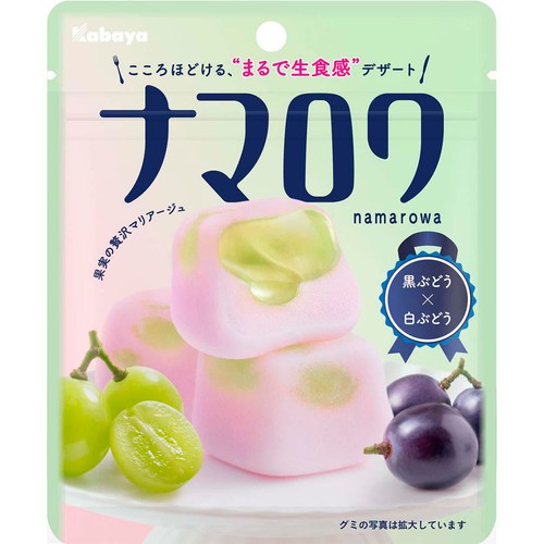 カバヤ食品 ナマロワ 黒ぶどう x 白ぶどう 58g