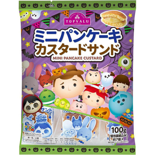 ディズニー ミニパンケーキカスタードサンド 100g トップバリュ