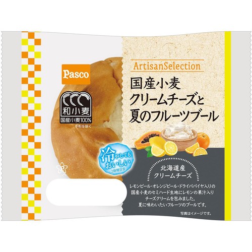 パスコ 国産小麦 クリームチーズと夏のフルーツブール 1個