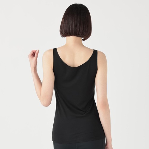 PEACE FIT(ピースフィット) SillkyFACT シームレスタンクトップ 婦人 クロ M トップバリュ