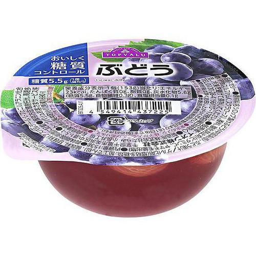 おいしく糖質コントロール ぶどうゼリー 153g トップバリュ Green