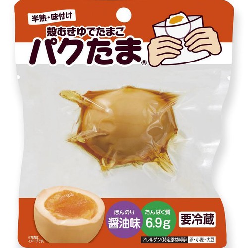 キユーピータマゴ 殻むきゆでたまごパクたま ほんのり醤油味 1個 Green
