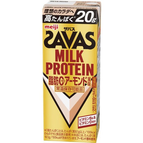 明治 ザバス ミルクプロテイン脂肪0アーモンド風味 200ml Green Beans