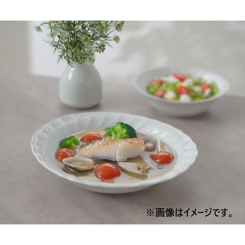 キャロル 23.7cm浅口ベーカー 美濃焼 ホワイト